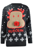 Rudolph Christmas Jumper Black