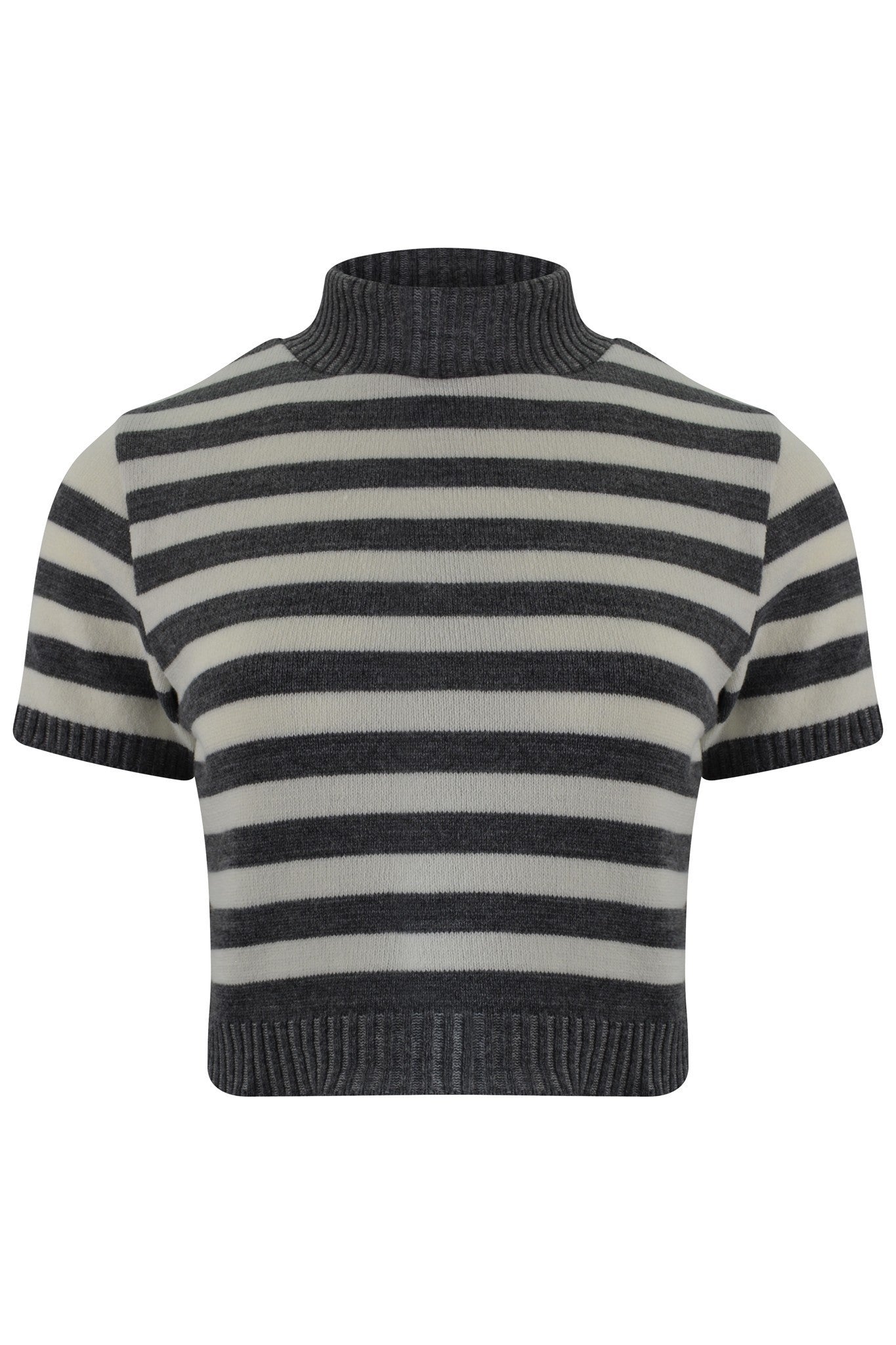 Knitted Stripy Crop Top