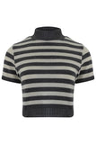 Knitted Stripy Crop Top