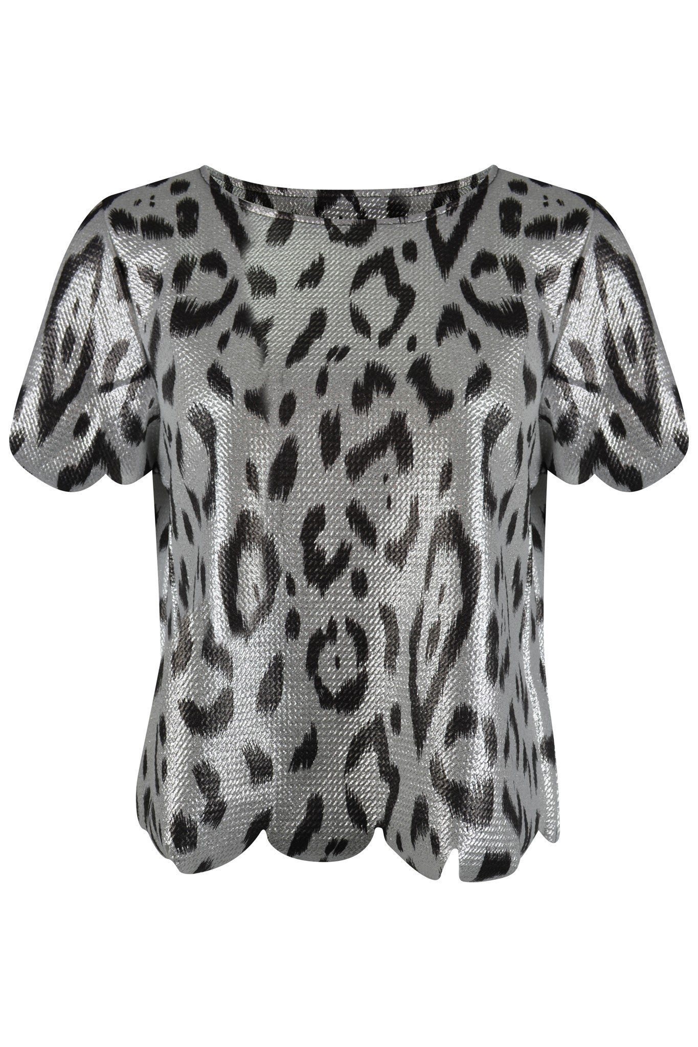 Leopard Silver Print Top
