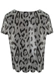 Leopard Silver Print Top