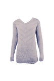 Eyelash Knit Chevron Fluffy Jumper