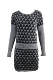 Fluffy Triangle Print Jumper