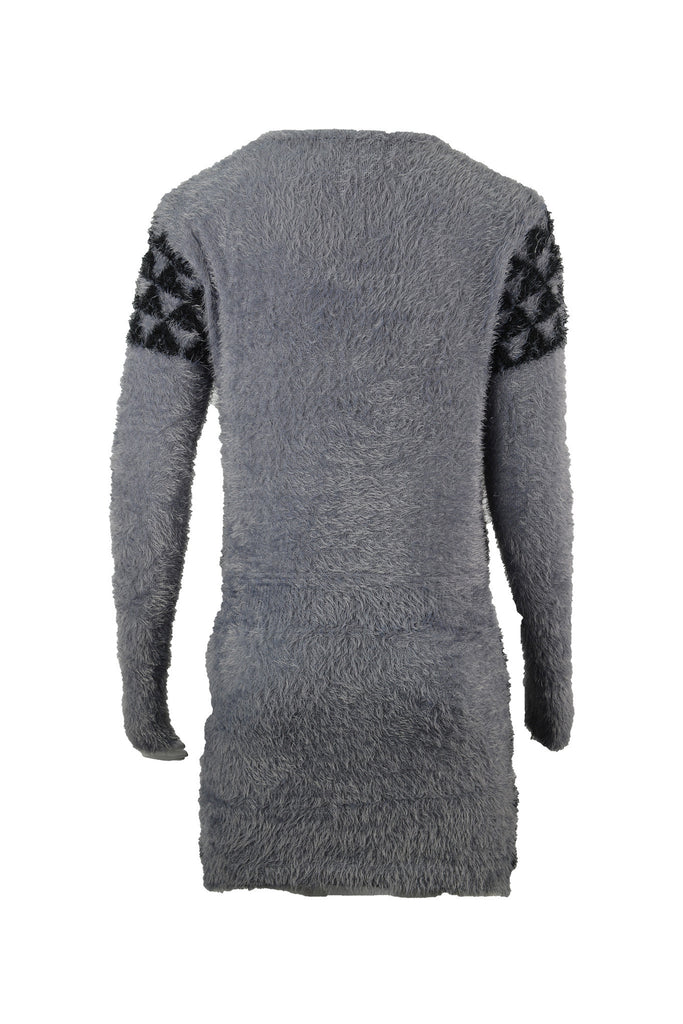 Fluffy Triangle Print Jumper