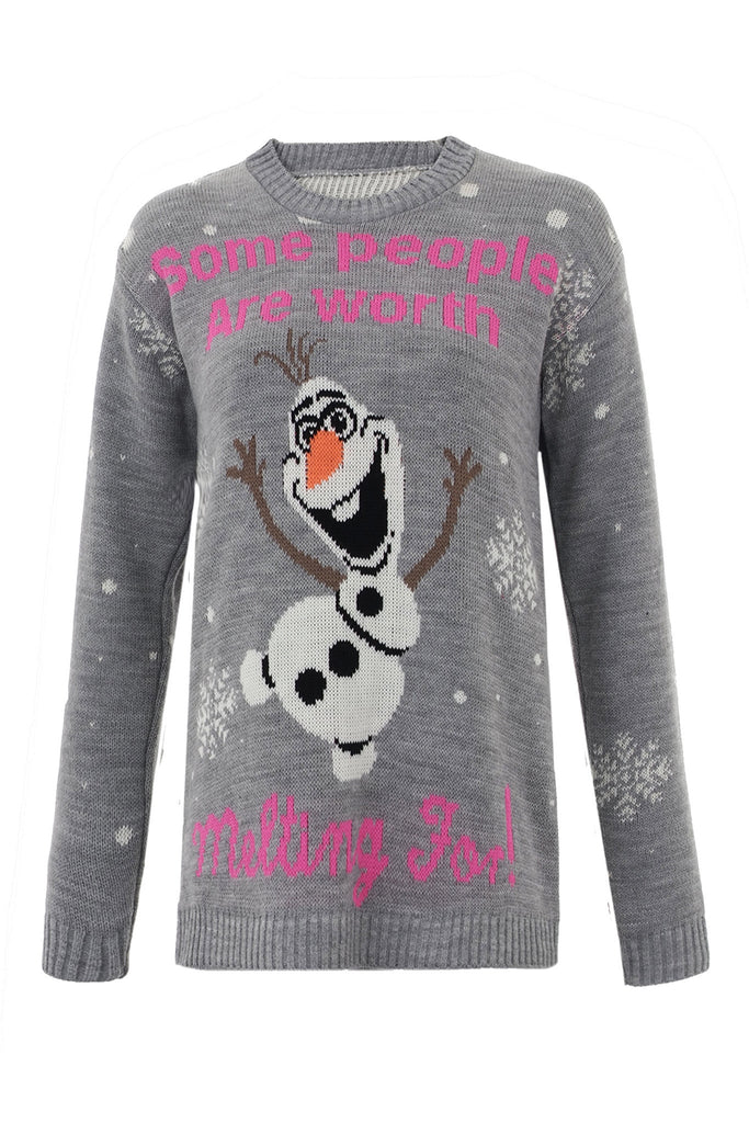 Some People Are Worth Melting For Jumper Olaf Grey